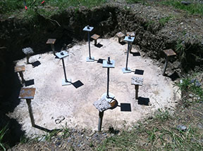 b-3 Piling installed with Helical Mat